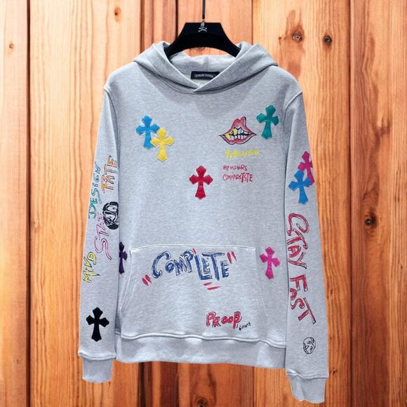 Chrome Hearts Men's Grey Hoodie